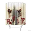Party Decoration Halloween Horror Shower Curtain HD 3D Printing Polyester Waterproof Partition Home Drop Delivery 2021 Gard Bdesport Dhuko