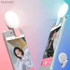 Selfie lampor 1pcs Universal Phone Selfie Led Ring Flash Light Portable Phone Selfie Lamp Lyminous Clip Lamp Camera Photography Videol240118