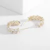 Dangle Earrings S925 Silver Needle Pearl Zircon Inlaid Trendy Simple Sense C Ring Wedding Dinner Dress LYB021