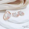 Anneaux de mariage Syoujyo 585 Rose Gold Couleur Fleur Forme Bague pour femmes Argent Plaqué Vintage Naturel Zircon Bijoux de mariée