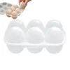 Förvaringsflaskor 6 äggbehållare Plastiska ägglåda utomhus camping celler av bevarande hem kök tillbehör