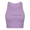 2024SS Lu Soutien-gorge de yoga pour femme - Gilet d'été en forme de type sans anneau en acier - Coussinet de poitrine intégré - Soutien-gorge de sport pour femme - Sans manches - Fitness - Haut de yoga - Haut de luxe à la mode