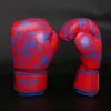 Boxningshandskar 6 12 14oz pu läder Muay Thai Guantes de Boxeo Sanda Free Fight MMA Kick Boxing Training Glove for Men Women Kids240115