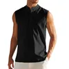 Men's Tank Tops Half-Open Tanks Solid Sleeveless Bottoming Shirt Outdoor Casual Sports All-Match Vest With Buttons