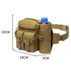 Outdoor Taille Tasche Männer Taktische Wasser Flasche Wasserdicht Molle Camouflage Jagd Wandern Klettern Nylon Handy Gürtel Pack 240115