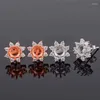 Stud Earrings Fashion 925 Silver Base For Jewelry DIY 5mm Strerling Tray Semi Mount