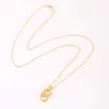 Designer Tory Jewelry Autumn and Winter Gold Hollow Double T-letter Pendant Simple Long Necklace Women's Light Luxury High-end Sweater Chain