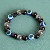 Charme Armbänder 10 stücke 8mm 10mm Blau Tigerauge Schwarz Hämatit Armband Farbige Glasur Böse Perlen Strang für Frauen Männer Schmuck