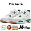 Jumpman 4 basketskor män kvinnor 4s frysta stunder Pine Green Black Cat Thunder Militär Black Midnight Navy Sail Bred Mens Trainers Sport J4 Outdoor Sneakers