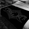Triple Moon Witchcraft Pattern Flannel Throw Blanket Hecate Goddess Lightweight Super Soft Worm Bed Living Room Sofa Adults Kids 240116