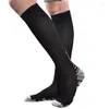 Chaussettes de sport pour hommes et femmes, Tube de Compression, Support en Nylon, unisexe, course en plein air, bas à pression longue