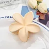 Hawaiian Frangipani Hair Clip Matte Color Plastic Flower 8cm Big Hair Claw Hairpin Clips Headwear Shark Clip Hair Accessories 3018