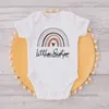 Aile Eşleşen Kıyafetler Büyük Kardeş Küçük Kardeş Çocuklar Tshirt Kız Kardeş T-Shirt Bebek Bodysuit Ablam Küçük Kız Kardeş Tee Sesli Giysileri H240508