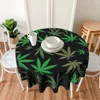 Nappe de table rétro à feuilles vertes, ronde à la mode, pour cuisine, salle à manger, couverture Design, décoration