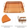 Copper Baking Tray Oil Freying Pan Nonstick Chips Basket Dish Grill Mesh Barbecue Tools Cookware for Kitchen 240116