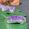 Natural Uruguay Amethyst Gemstone Oregelbundet Cut Quartz Purple Crystal Diy Necklace Making Handmade Make Accessories