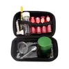 Aluminum Alloy Snuff Pipe Set Bag with Metal Spoon Funnel Storage Jar Mini Snuff Bottle Pipe Smoking Accessories