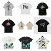 Men's T shirts Graffiti T-shirts Palms Palmangel City Designer Limited Inkjet Graffiti Letter Printing Men's Women's Sailboat Short-sleeved Casual Tees Tops AG11