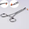 Anelli Sterile in acciaio chirurgico Dermal Anchor Holding Tube Tool Pinza Dermal Disc Forcep Attrezzatura per piercing professionale