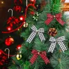 新しいバナーストリーマー紙吹雪20pcsクリスマスボウズクリスマスハンギングデコレーションゴールドレッドボウノットクリスマスツリー飾り新年2023ナビダッドDIY装飾
