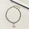 Nieuwe Hoge Kwaliteit Lente/Zomer Chokers Designer C Hanger Kettingen Brief Parel Gouden Ketting Vrouwen sieraden Vrouw lange keten 66