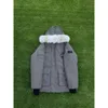 Designer Canada Poche à capuche Vestes d'oie Hommes Vêtements d'extérieur Mode Doudoune Manteau Casual Zipper Badges Vêtements d'hiver en plein air de haute qualité R134