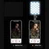 Selfie Lights Portable LED Selfie Light för iPhone för Samsung Mobile Telefon Laptop Clip Ring Flash Fyll Video Photo Ringlight Photography Lampl240116