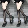 Женщины носки сладкие тонкие кружевные чулки прозрачные лолита бедра высокий длинный готический панк девушки сексуальные нейлоновые леггинсы косплей Половина носка