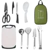 Outdoor Tableware Portable Set Picnic Knives Kitchenware Camping Supplies Equipment Self Driving Travel Kitchen 240116