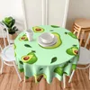 Toalha de mesa doce abacate verde saudável kawaii redondo para cozinha sala de jantar capa decoração por atacado