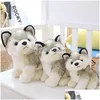 Animais de pelúcia bonecas crianças brinquedo husky cão p boneca brinquedos presentes crianças presente de natal entrega gota dhtip