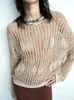 Women's Sweaters Autumn Fashion European And American All-match Foreign Style Jacquard Mesh Knitted Sweater