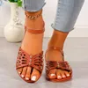 Sandaler skor för kvinnor 2024 Designer Kvinnor Rom Casual Flat Sandal Lightweight Comfortabl High Quality Beach Ladies