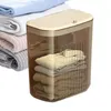 Sacos de lavanderia Cesto de roupas Cesto de economia de espaço Organizador de parede com tampa montada recipiente seguro sujo