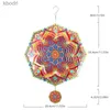 Garden Decorations Mandala Wind Spinners utomhus trädgårdsornament 3d metallskulpturer Kinetiska spinnar Chimes Roterande gårdskonstdekoration Windchime YQ240116