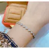 2022 New Gold Color Rhombus Shape Design White Diamond Bracelet