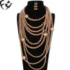 FY Europa en de Verenigde Staten mode overdrijving multi-layer parelsnoer lange trui ketting sieraden Y2007302313