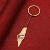 Keychains rostfritt stål Palestina flagga smycken palestinsk nyckelringhalsband