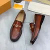 designer damier rijschoenen klassieke grote loafer donkerbruin geglazuurd leer heren casual kledingschoen hockenheim mocassin rubberen nuds buitenzool loafers slip op 1.9 01