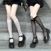 Frauen Socken Süße Dünne Spitze Strümpfe Transparent Lolita Oberschenkel Hohe Lange Gothic Punk Mädchen Sexy Nylon Legging Cosplay Halbe Socke