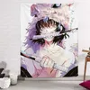 Tapisseries Kawaii chambre décor tissu suspendu Anime fond tissu chambre chambre chevet mur tissu décoratif tissu tapisserie mignon chambre décor