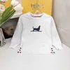 Merk baby Trainingspakken kids designer kleding kind Herfst set Maat 100-160 ronde hals hoodie en Wit gestreepte broek Jan10