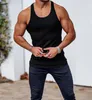 قمم دبابات الرجال 2024 الصيف المحبوكة للياقة البدنية Top Racerback Slim Fit Stripe Sportslesslessless