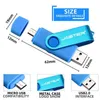 USB Flash Driving Jaster OTG USB 3.0 128GB USB Flash Drive 16GB 32GB Android Cep Telefonu için İki Taraflı Kalem Sürücüsü 8GB USB Stick 64GB Pendrive