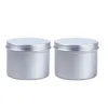 Refillable Bottles 100ml Accessory Jars 65mm x 50mm Silver Gold Candle Tins Screw Lid Cosmetic Containers 100g Empty Aluminum Flower Tea Food Candy Tin Metal Pots