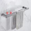 Set di accessori per il bagno Tianview Accessori per il bagno Ciondolo Portasciugamani pieghevole in alluminio senza perforazione Pistola grigia