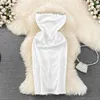 Casual Dresses Fashion Girl Pure Desire Sexig One-Shulder Tube Top Dress Kjol Trosk passande tunn liten kort sektion höft