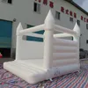 Utomhusaktiviteter 13x13ft White Bounce House Uppblåsbar Bouncy Castle Blow Up Moonwalk Jumping Bouncer Husar vuxna och barnhoppare för bröllopsfest