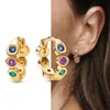 Bracelets Sier Plated Cinderella Pumpkin Stud Infinity Stones Charm Heart Earring for Women Spring Fashion Jewely Gift