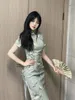 Etnisk kläder kinesisk stil cheongsam modifierade unga flickor party garceful sexig orientalisk qipao klänning retro kjol